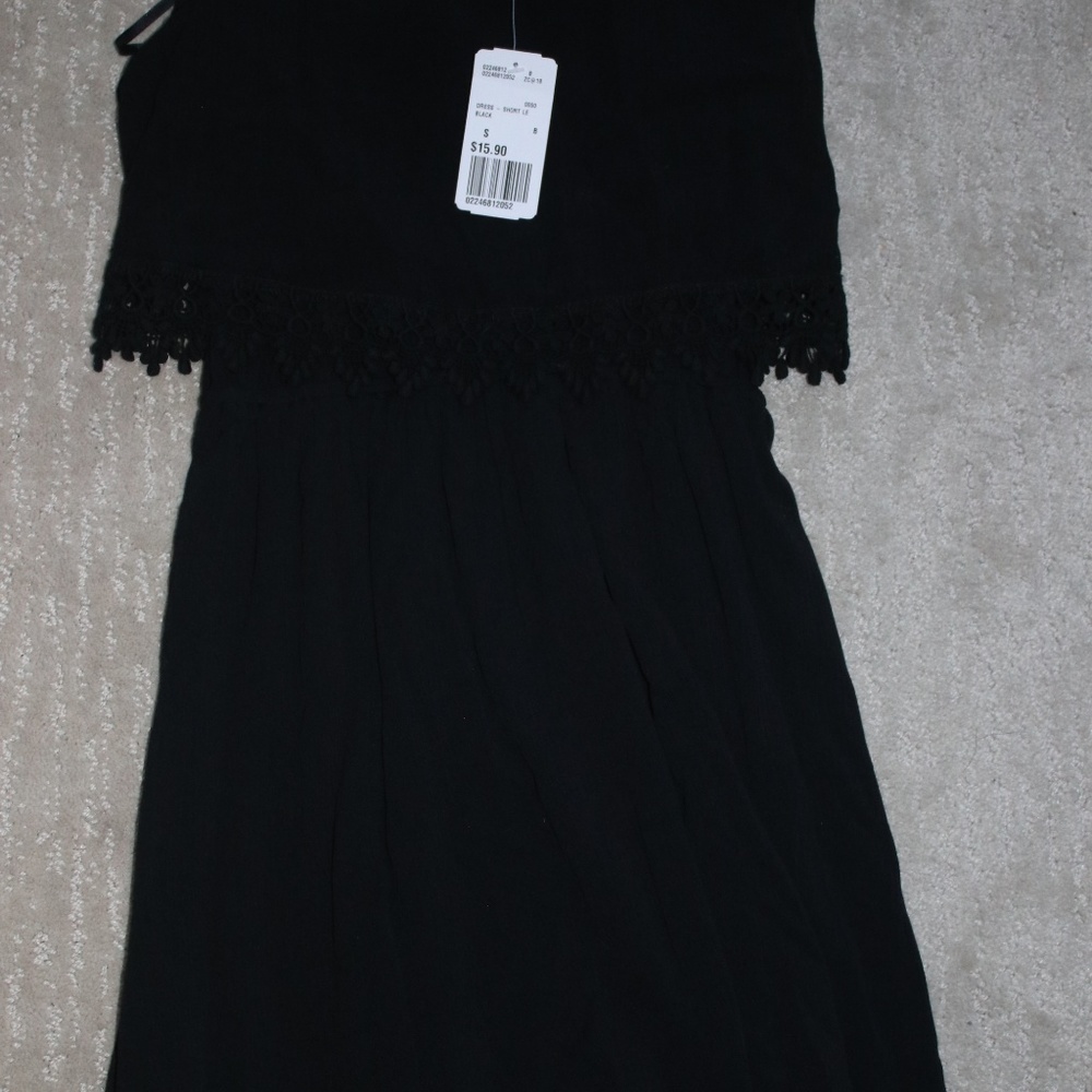New Forever 21 black crochet dress